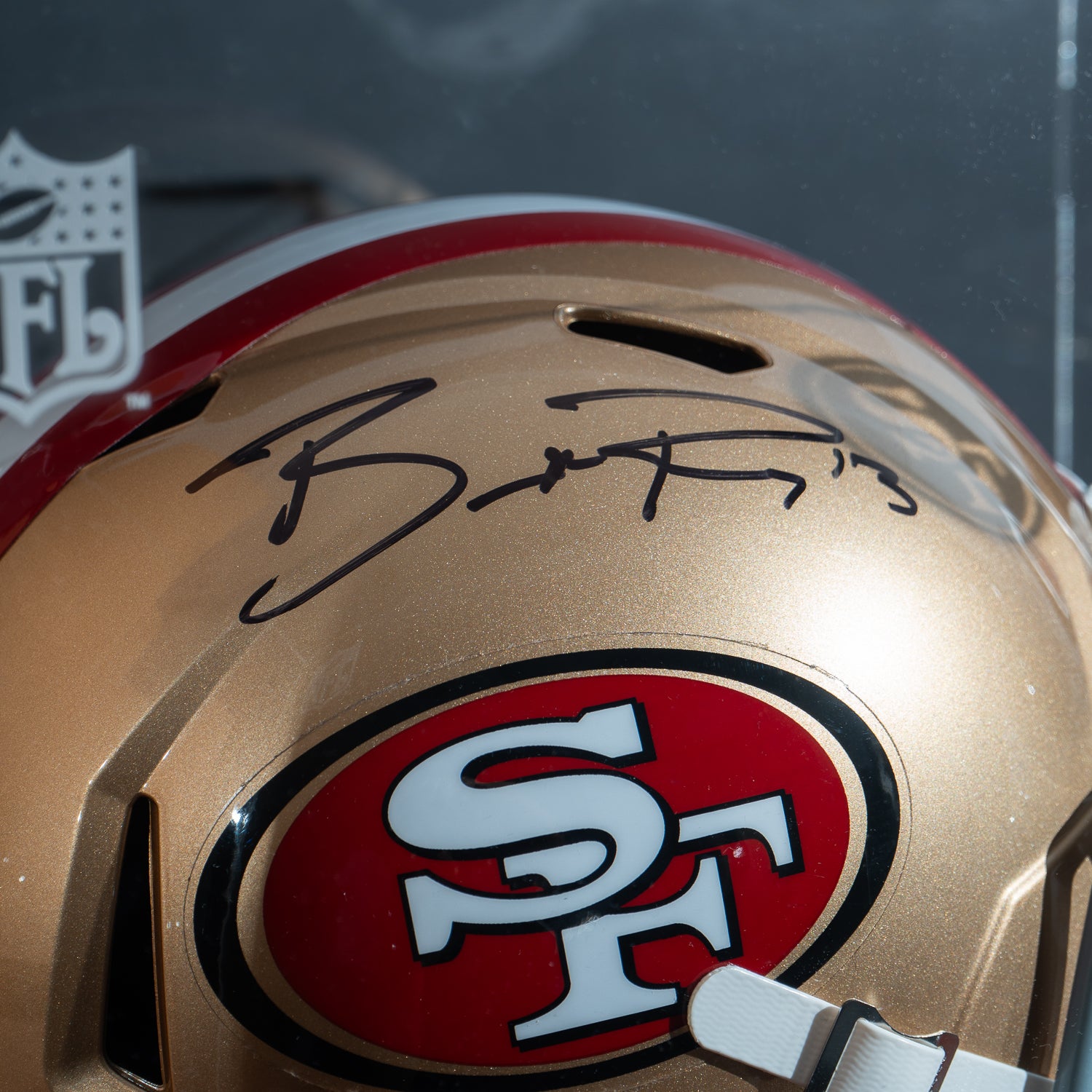Casco Speed Réplica Firmado Brock Purdy- San Francisco 49ers